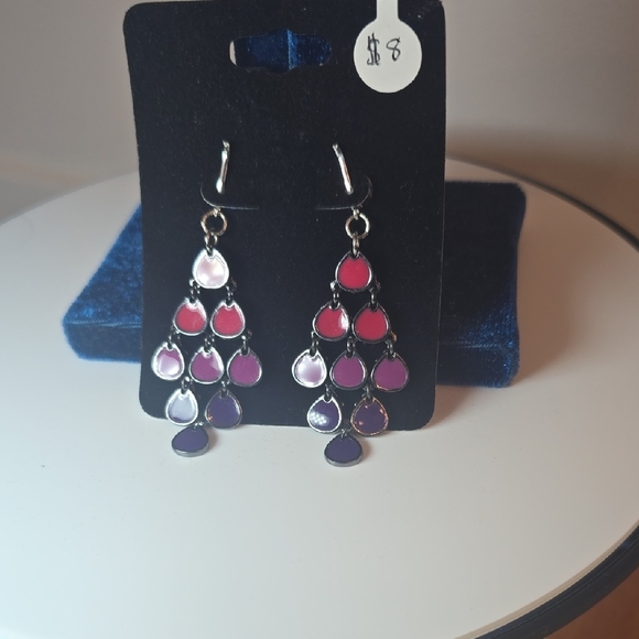 Elegant Multicolor Dangle Earrings - Picture 1 of 2